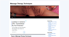 Desktop Screenshot of massagetherapytechniques.net